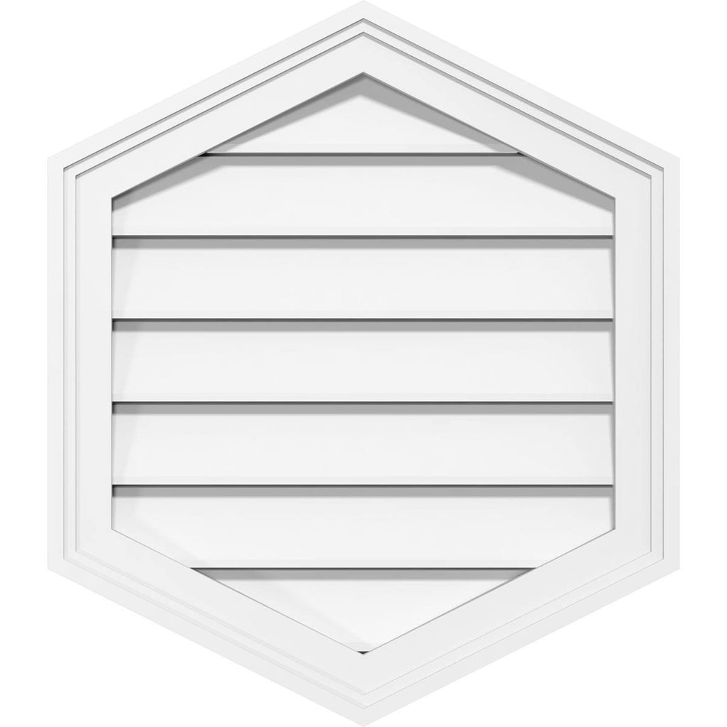 14x22W x 16x22H Vertical Peaked Surface Mount PVC Gable Vent Q29838