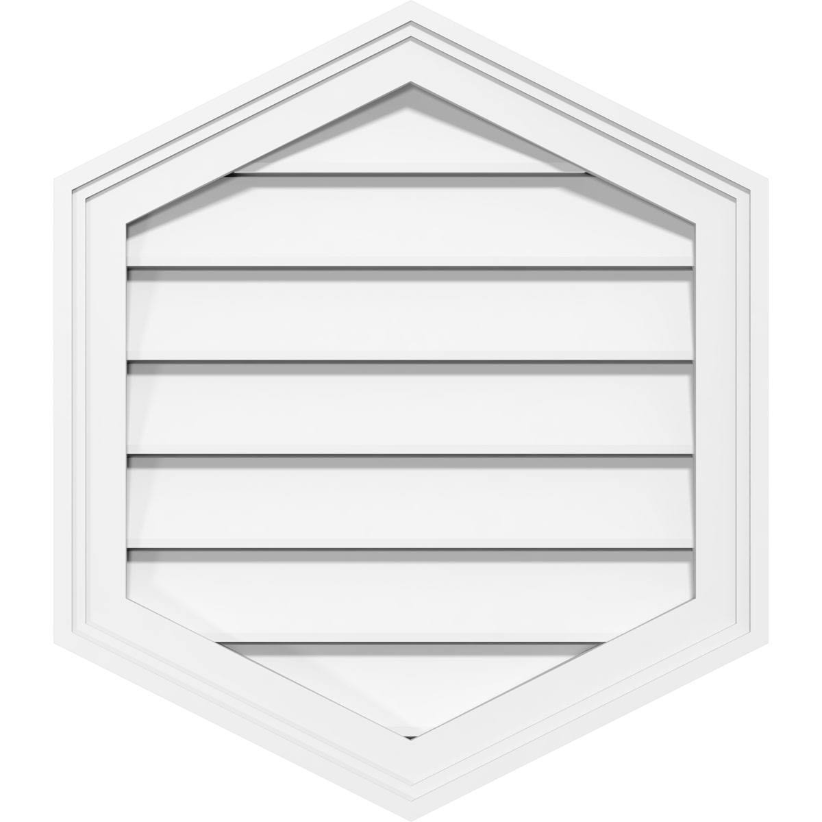 14x22W x 16x22H Vertical Peaked Surface Mount PVC Gable Vent Q29838