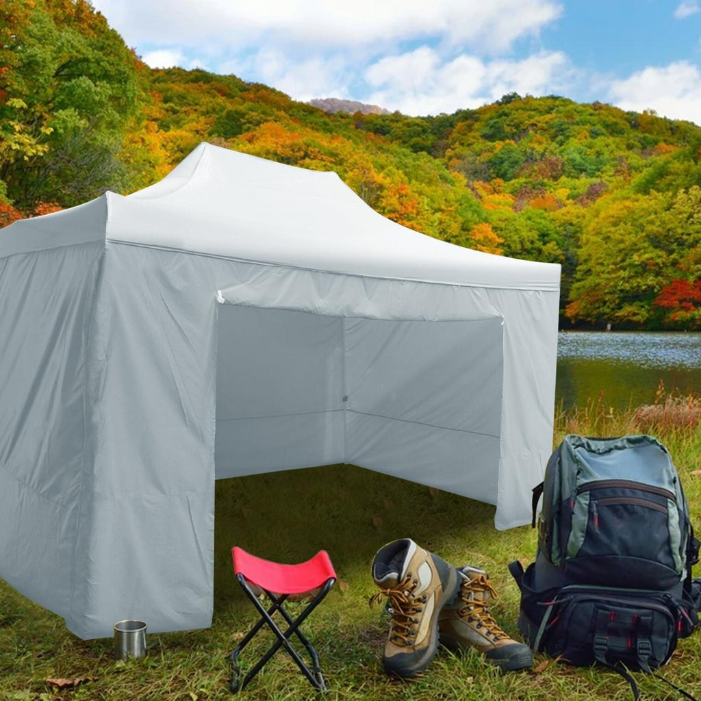 Silver Commercial Tent with 6 Removable Sidewall U9439