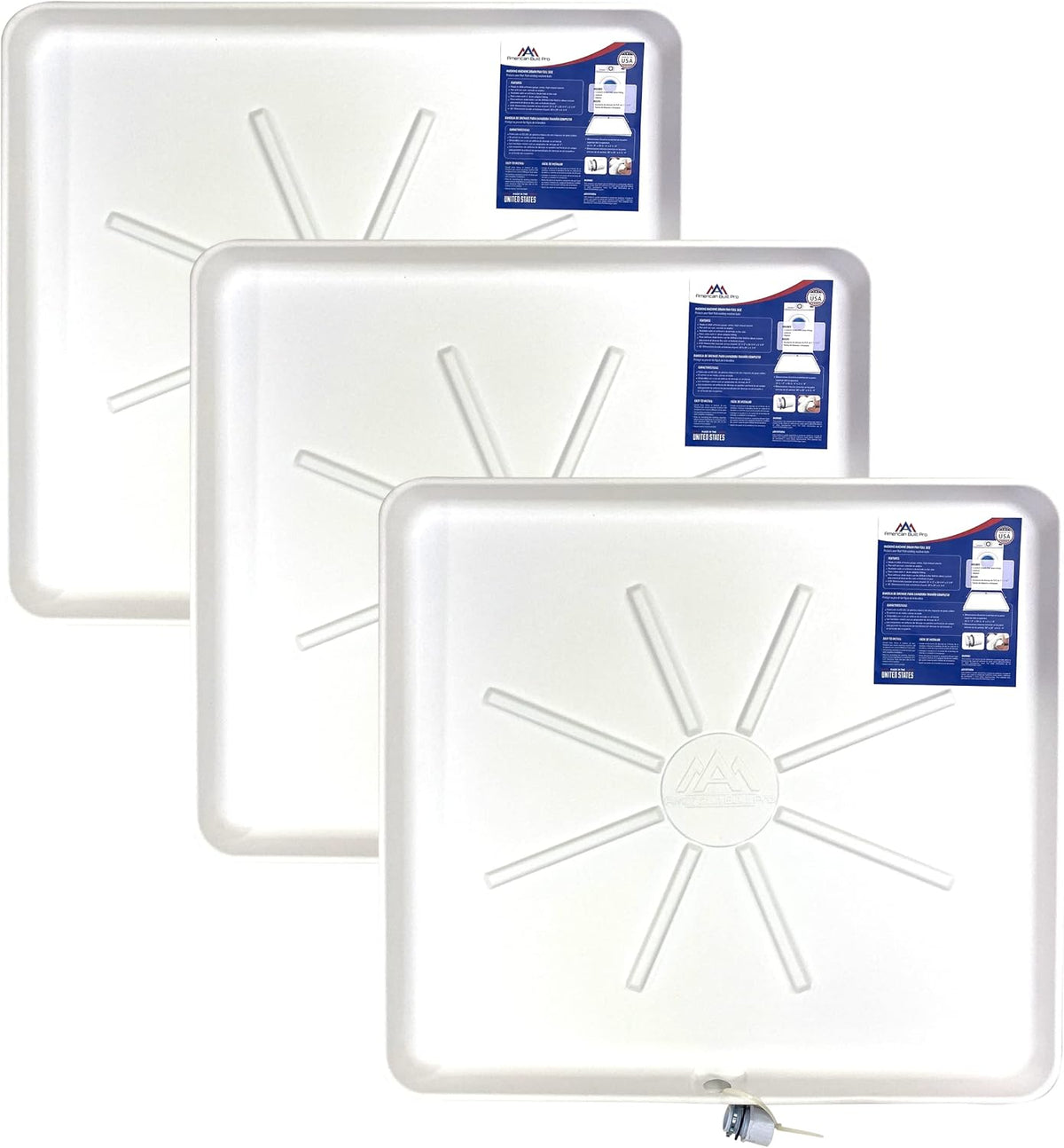 White Color Drain Pan Made Of Recycled Plastic - Pack of 10 R519