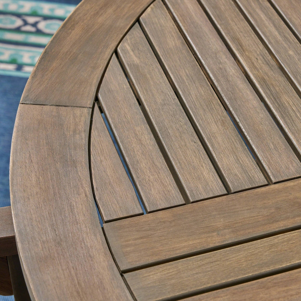 Gray 47 inch Round Acacia Dining Set G440335