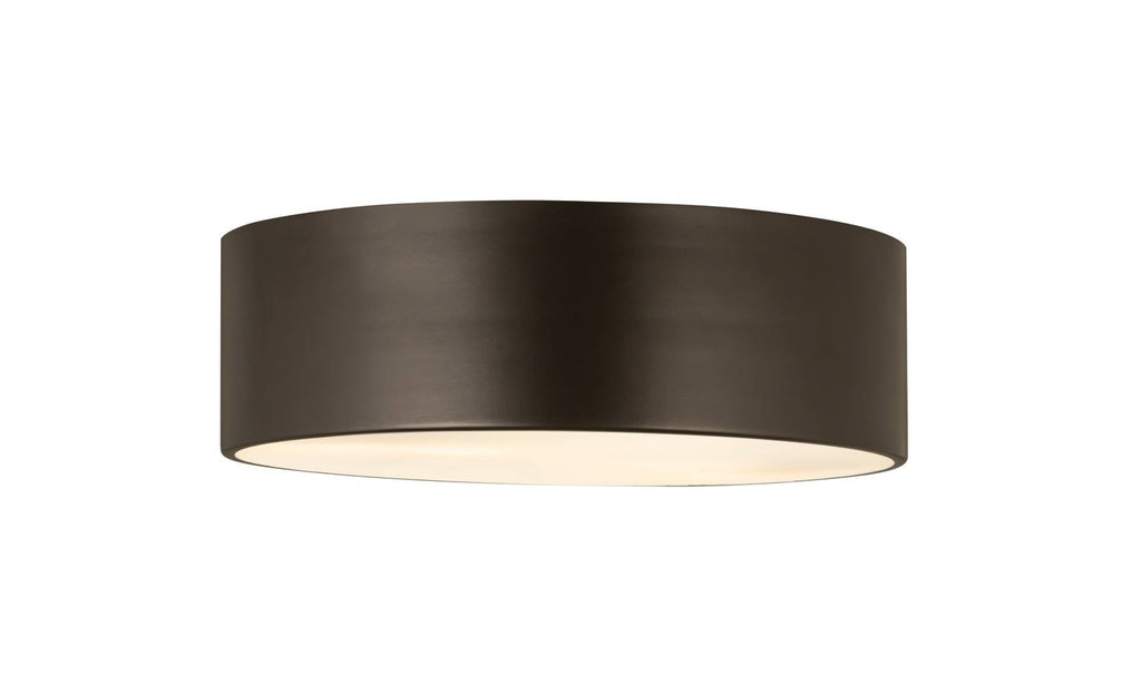 3 Light Flush Mount Bronze Finish E380