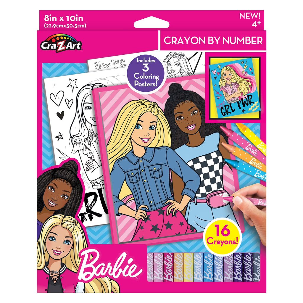 19 Piece Crayon by Number Poster Coloring Set D699