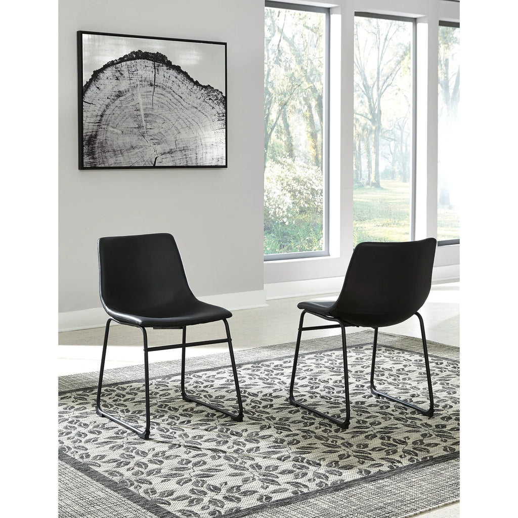 Black Bucket Chair, Set of 2 F111