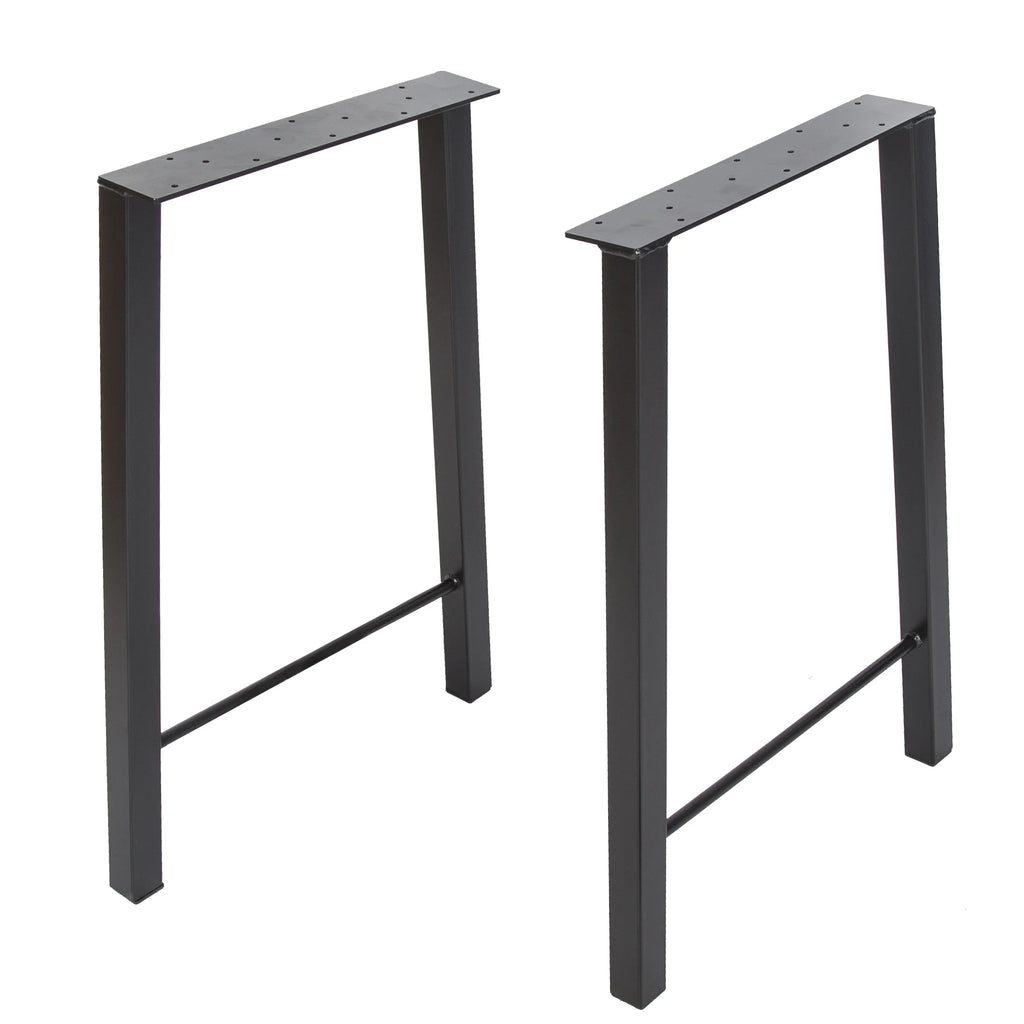 28"H×20"W Black Metal Desk Legs H590