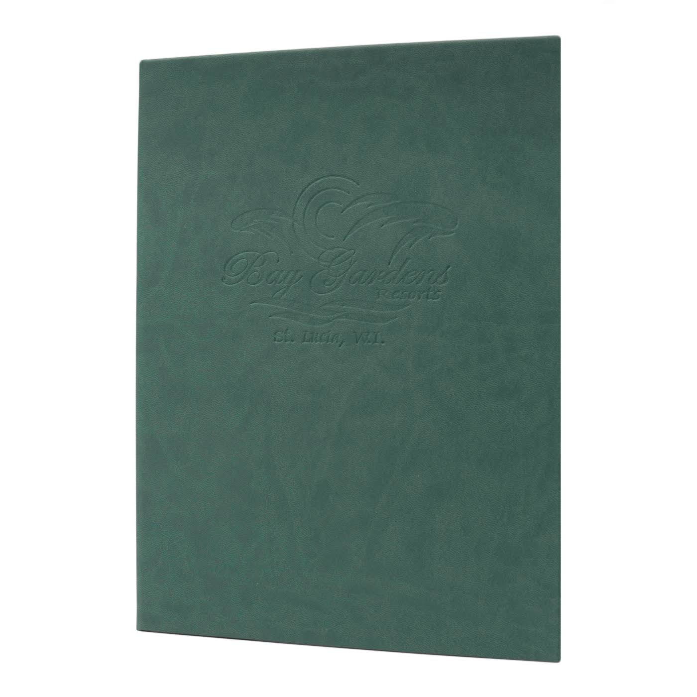 Deep Green Plush Casebound Menu M680419