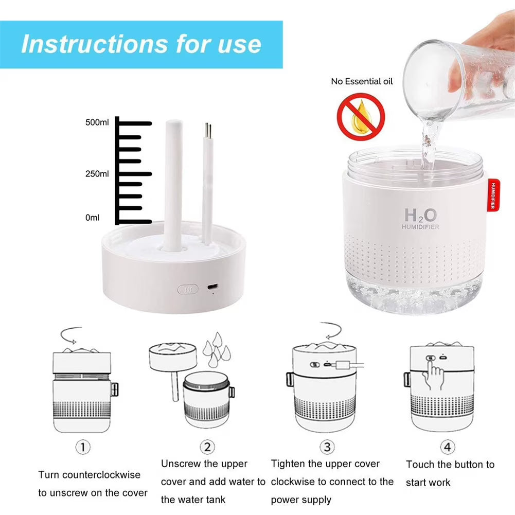 Portable Cool Mist Air Humidifier with Night Light M8825