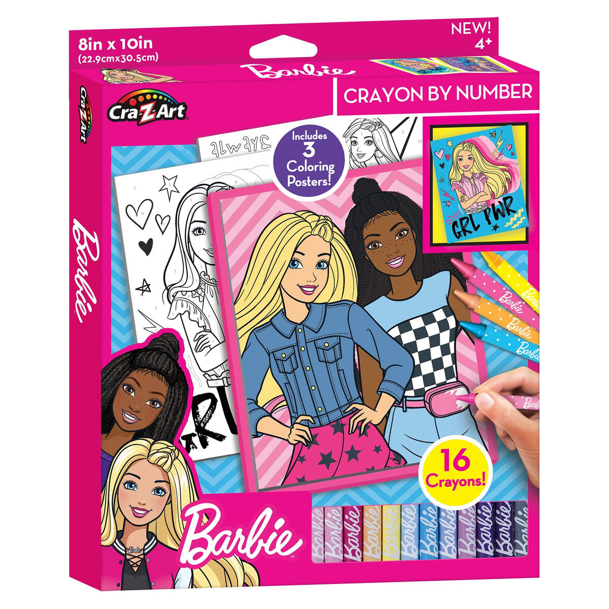 19 Piece Crayon by Number Poster Coloring Set D699