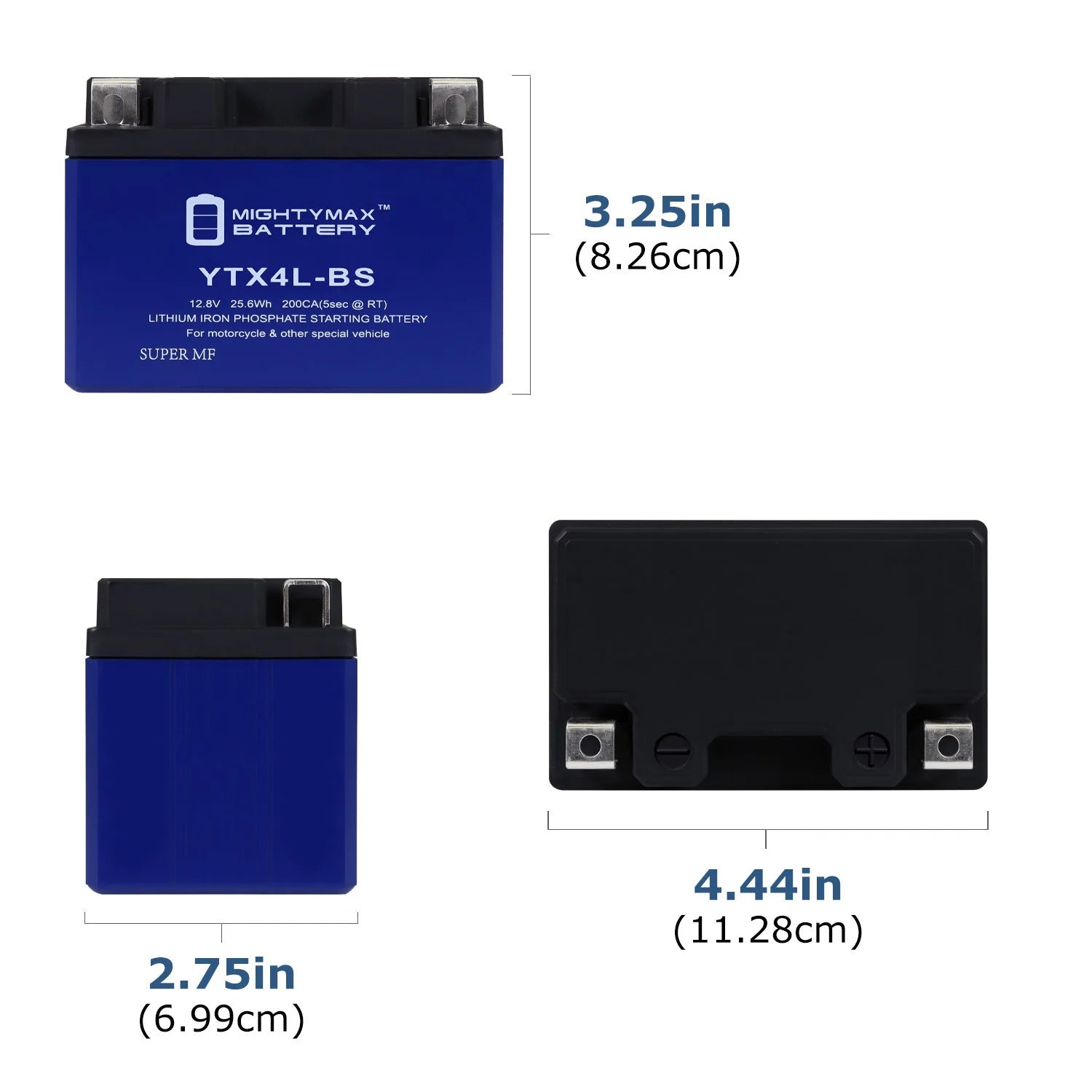 4 Pack Lithium Replacement Battery for Honda Scooters H12420