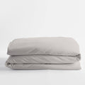 Solid Sterling Gray Cotton Sateen Twin Duvet Cover K232957