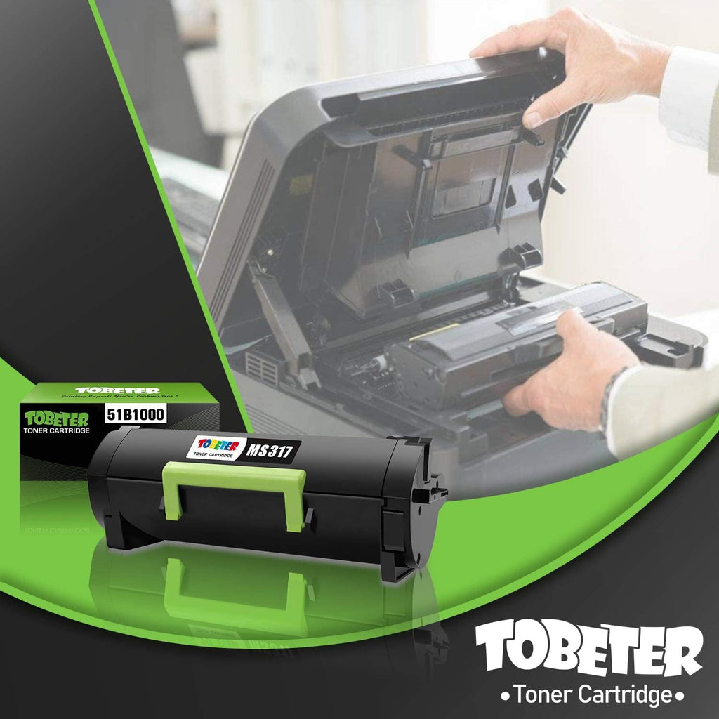 Remanufactured Toner Cartridge for Lexmark 51B1000 Printer (1Pack) Pack of 2 T551885