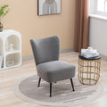 Gray Boucle Upholstered Armless Accent Chair C963587