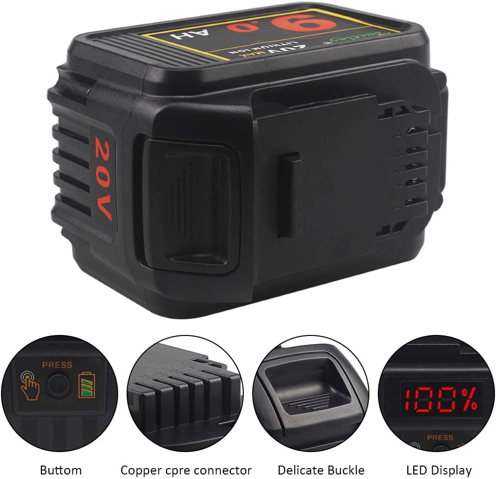 20V MAX 9.0Ah Lithium Ion Battery Pack of 2 I2104