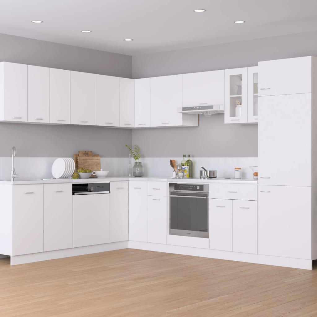 White Oven Cabinet Engineered Wood X8146