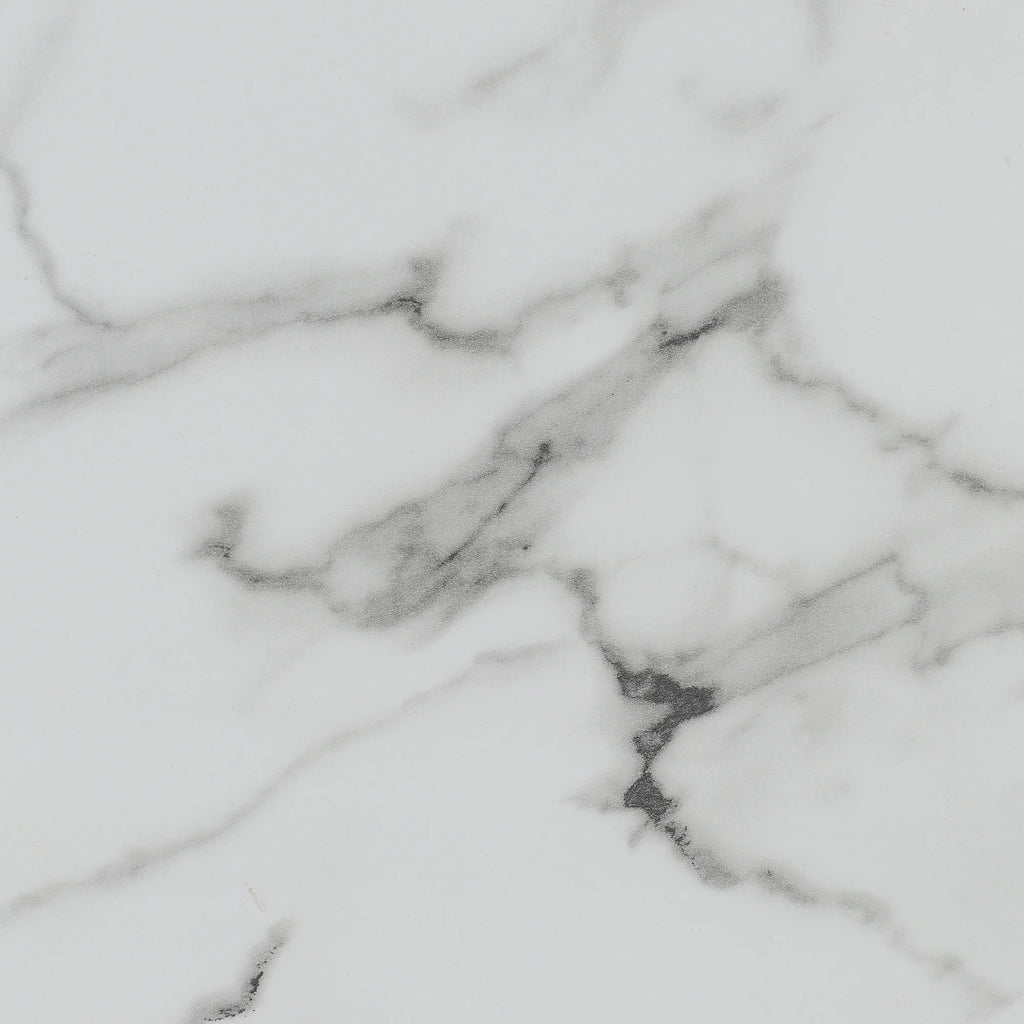 White Faux Marble Console Table/Desk D5900
