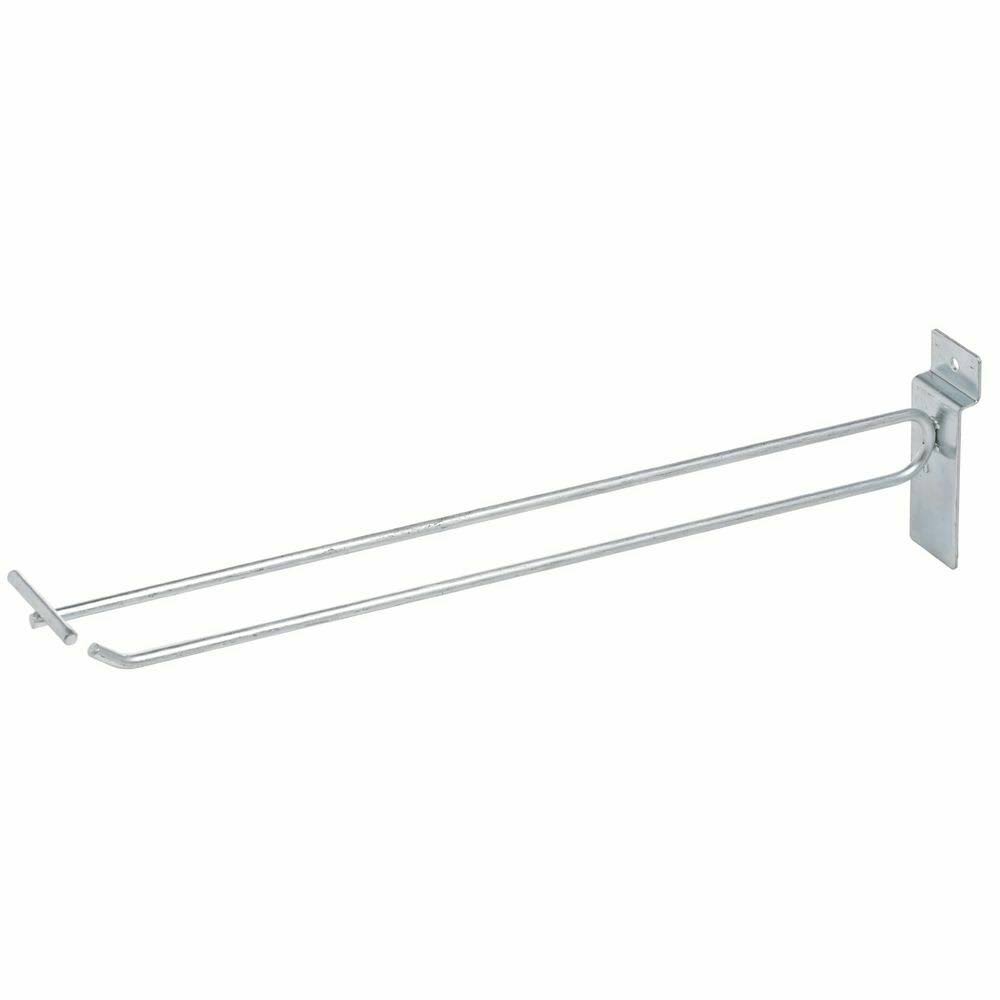 12 inch Slatwall Scan Hook, Zinc B985