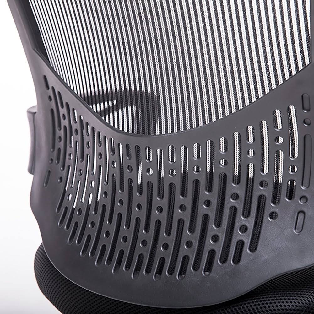 Black Swivel Mesh Chair with Armrest O349918