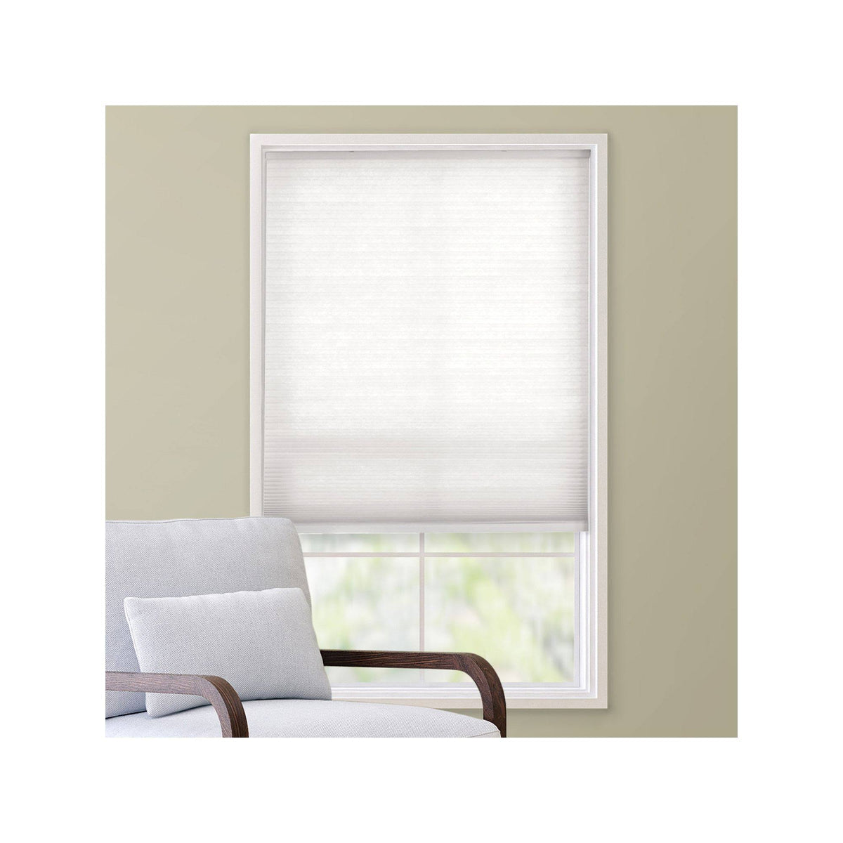 Cordless Cellular Shade, White, 27.5x22 Wide F69767