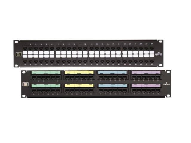 24 Port CAT 6 Black Plastic Steel Patch Panel H550