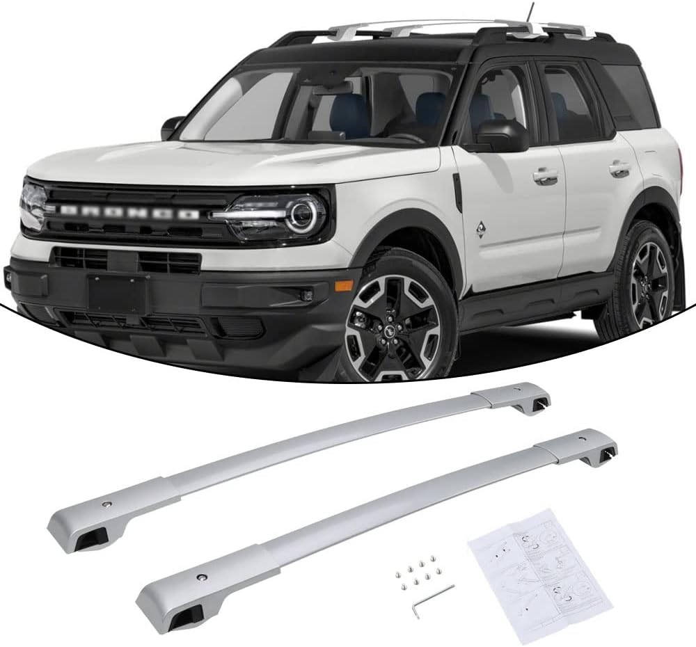 Silver Cross Bar Roof Rack Rail Rooftop Cargo Accessories Z764955