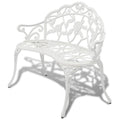 White Cast Aluminum Garden Bench X565