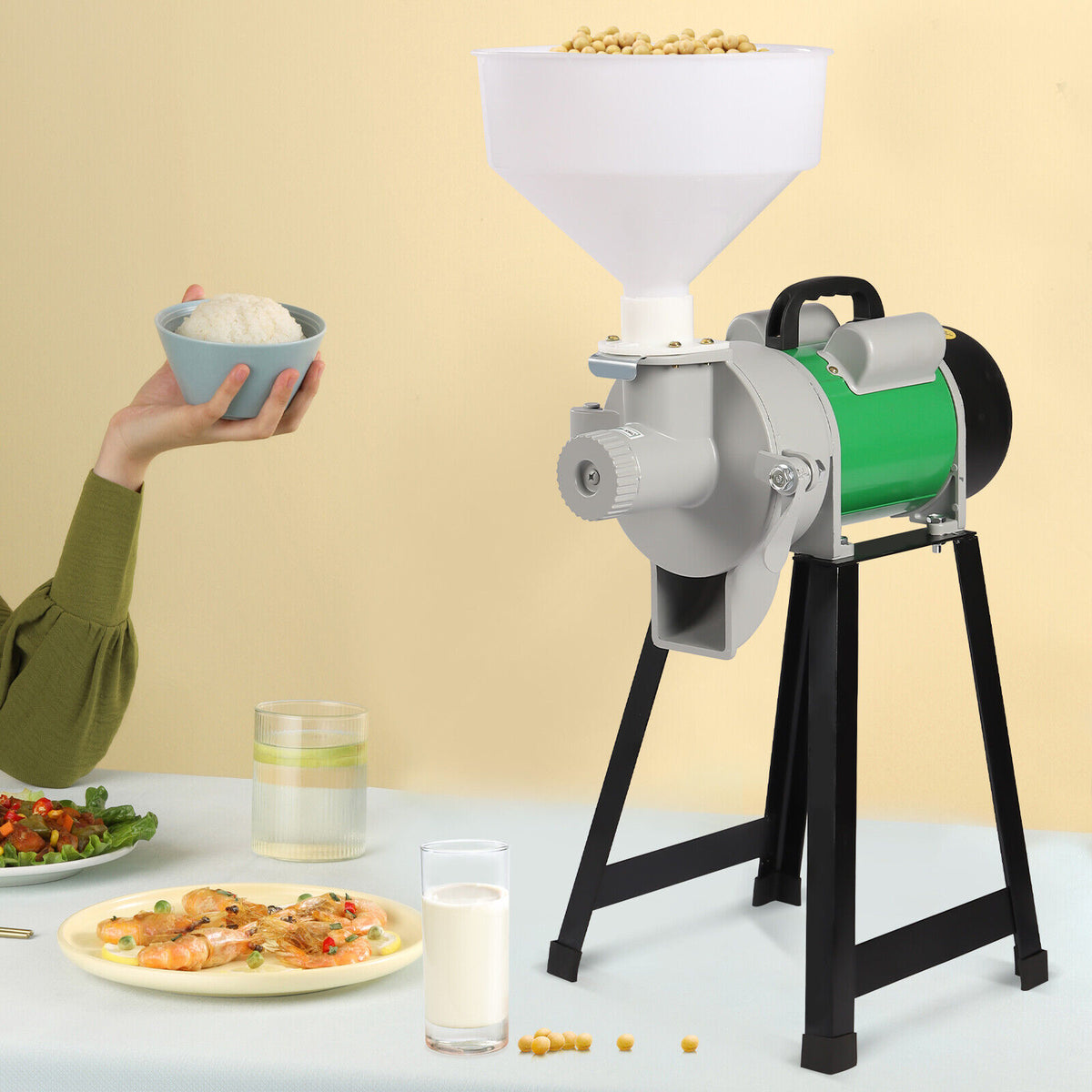 Electric Feed Mill Wet Cereals Grinder Feed Pellet Maker Y872523
