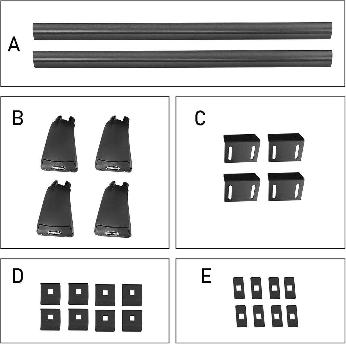Bike Rack Crossbars Bed Rails Cargo Carriers 2 PCS F5807