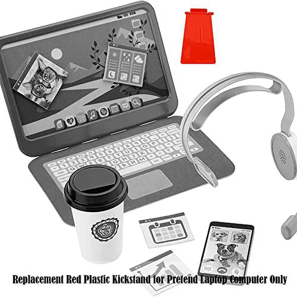 Red Plastic Kickstand for Pretend Laptop Computer C4345