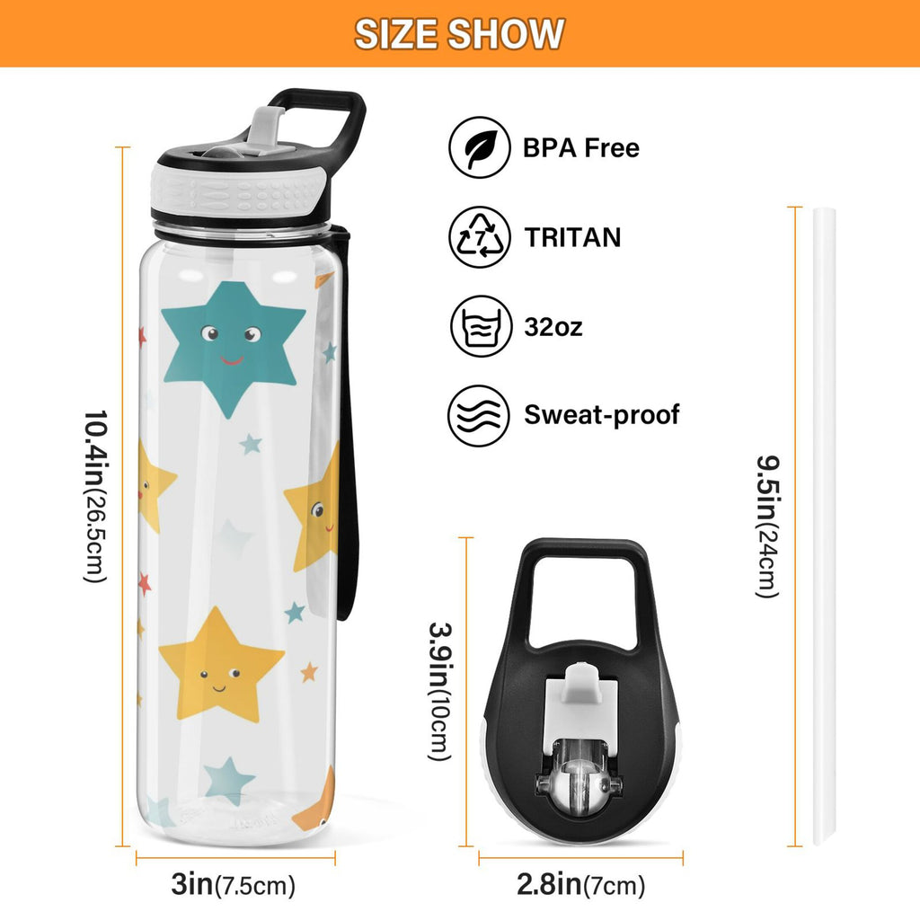 32oz Tritan Water Bottle with Straw M6975