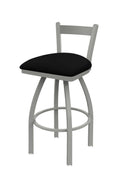 30 inch Low Back Swivel Bar Stool with Black Vinyl Seat S20182