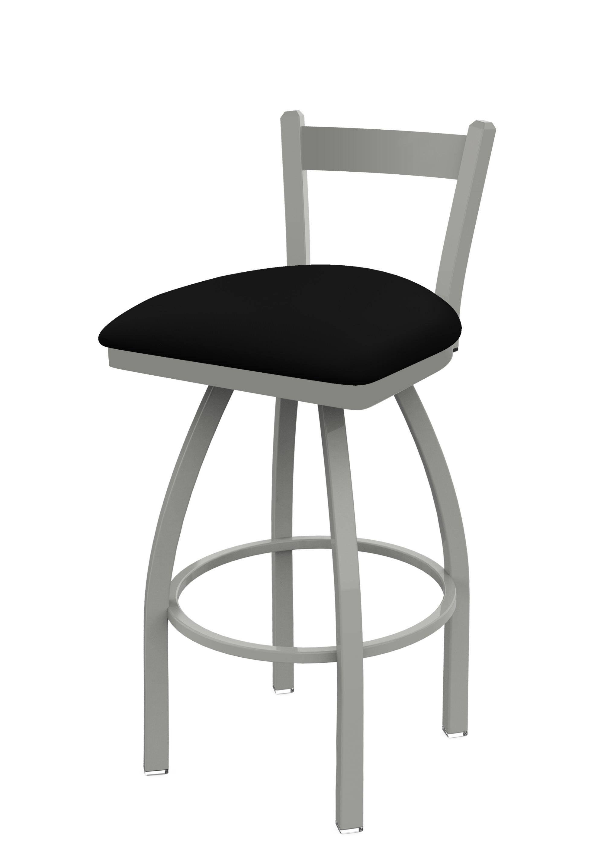30 inch Low Back Swivel Bar Stool with Black Vinyl Seat S20182