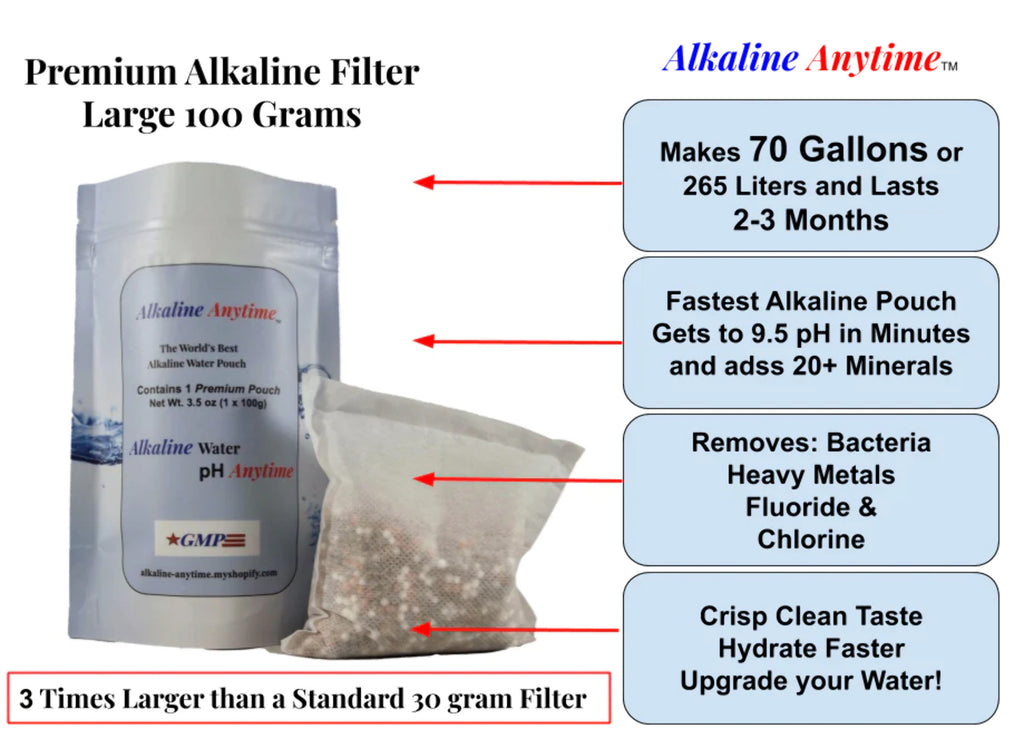 Alkaline Anytime 100 Gram Premium Large Water Filter Pouch W8648