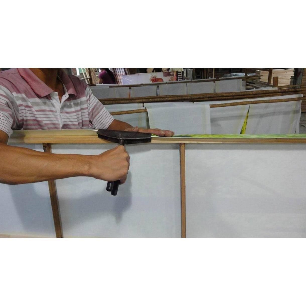 Burnt White 6-Panel Room Divider P3323