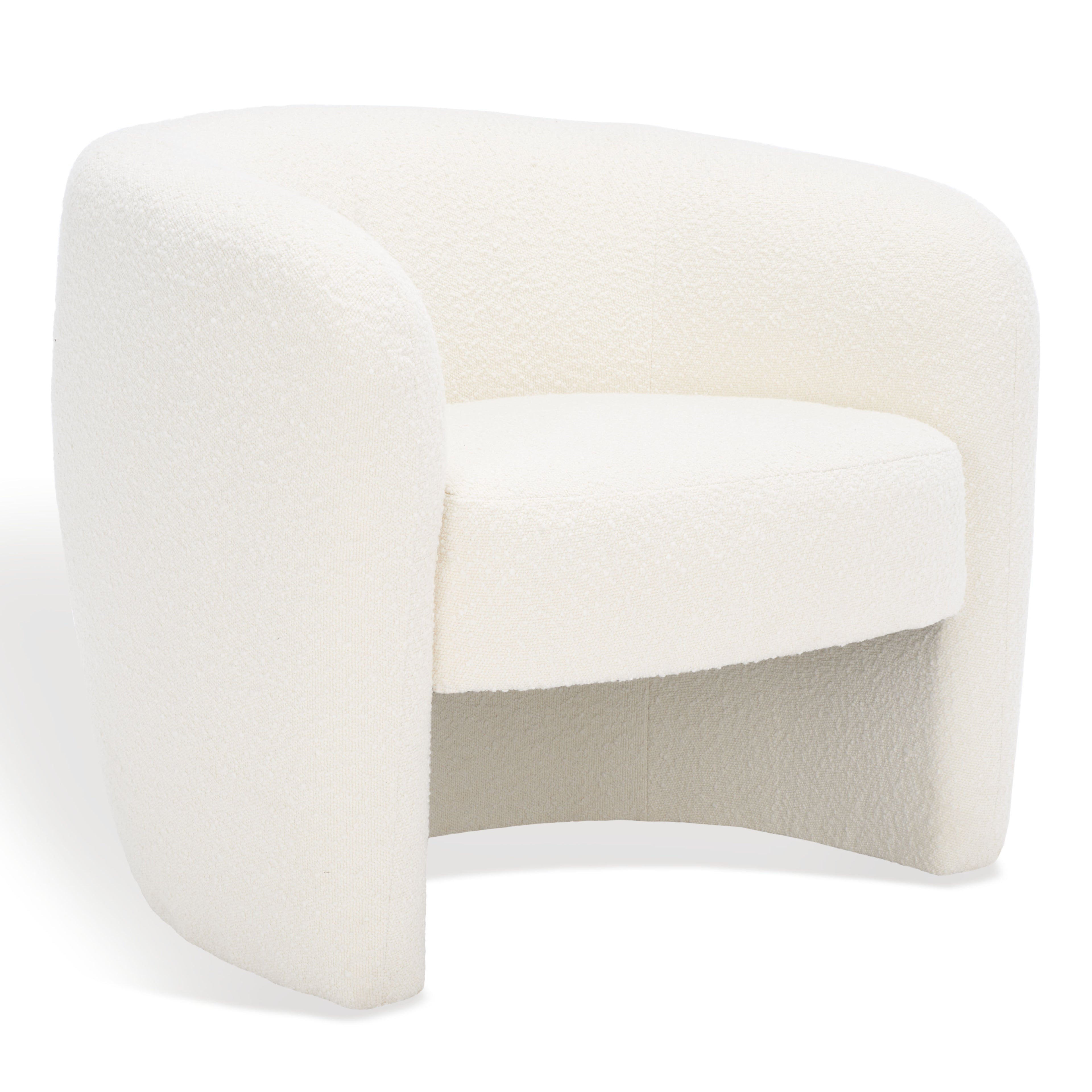 Ivory Boucle Accent Chair I531