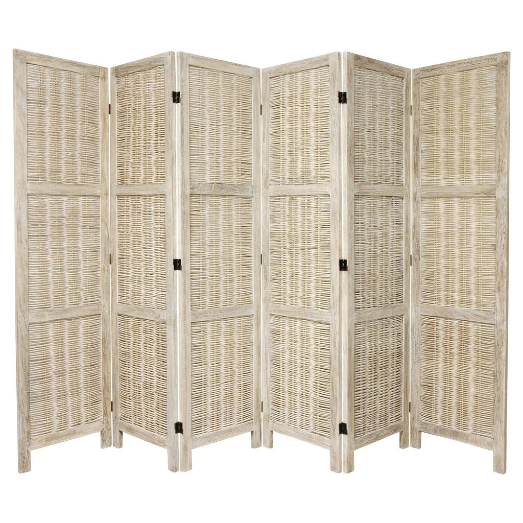 Burnt White 6-Panel Room Divider P3323