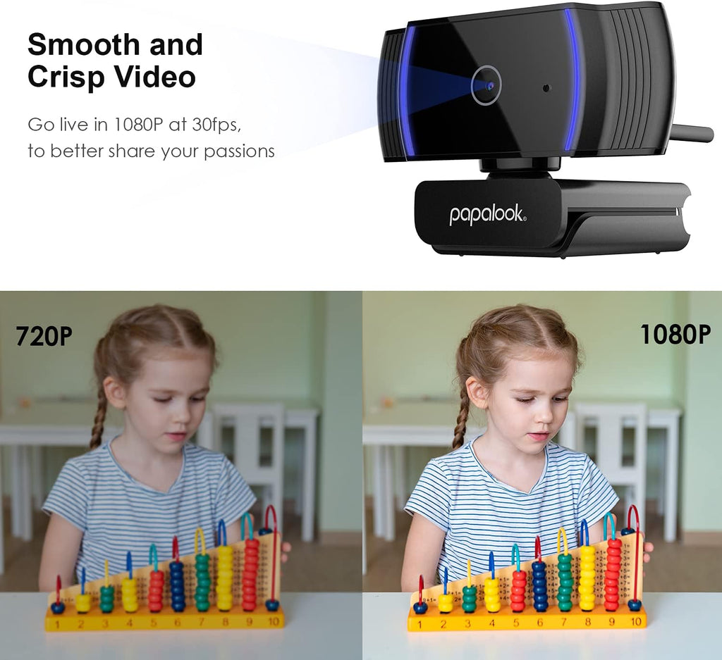 1080P Full HD Autofocus Webcam with Microphone V478