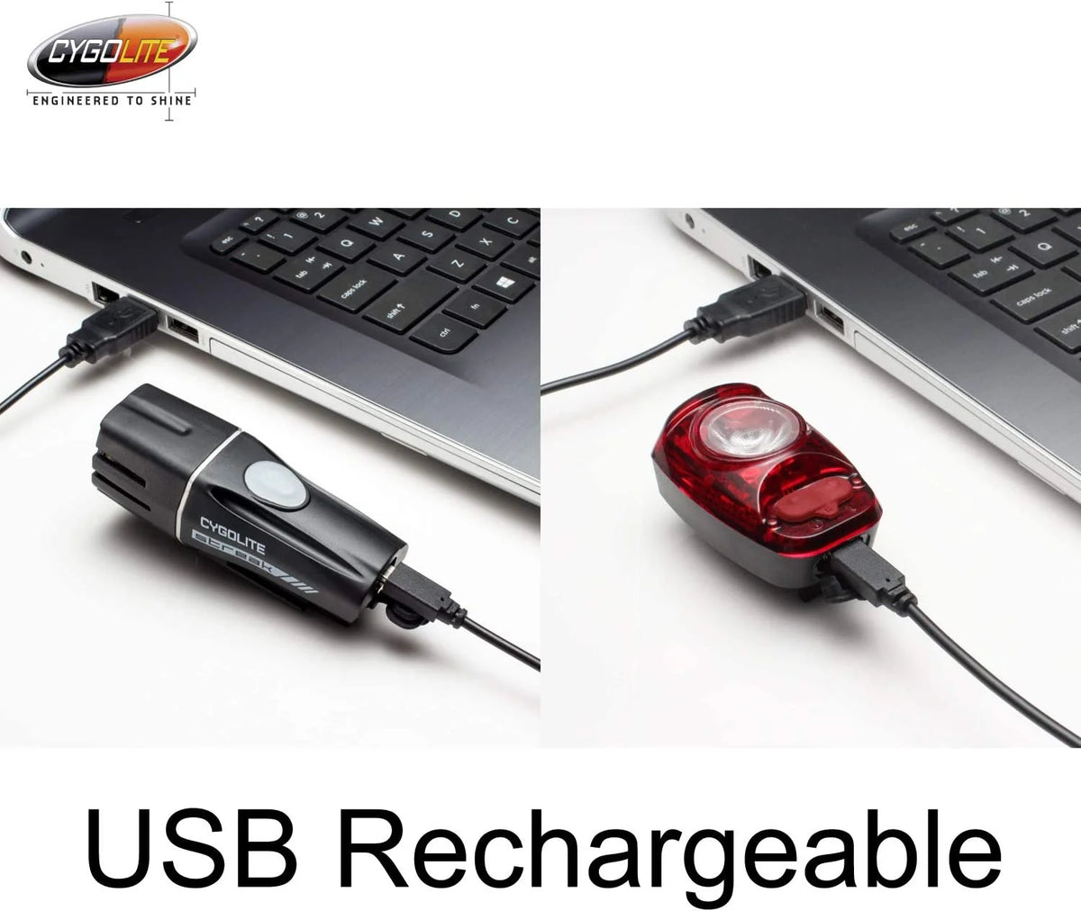 Front + Rear LED Light Combo USB Rechargeable B387