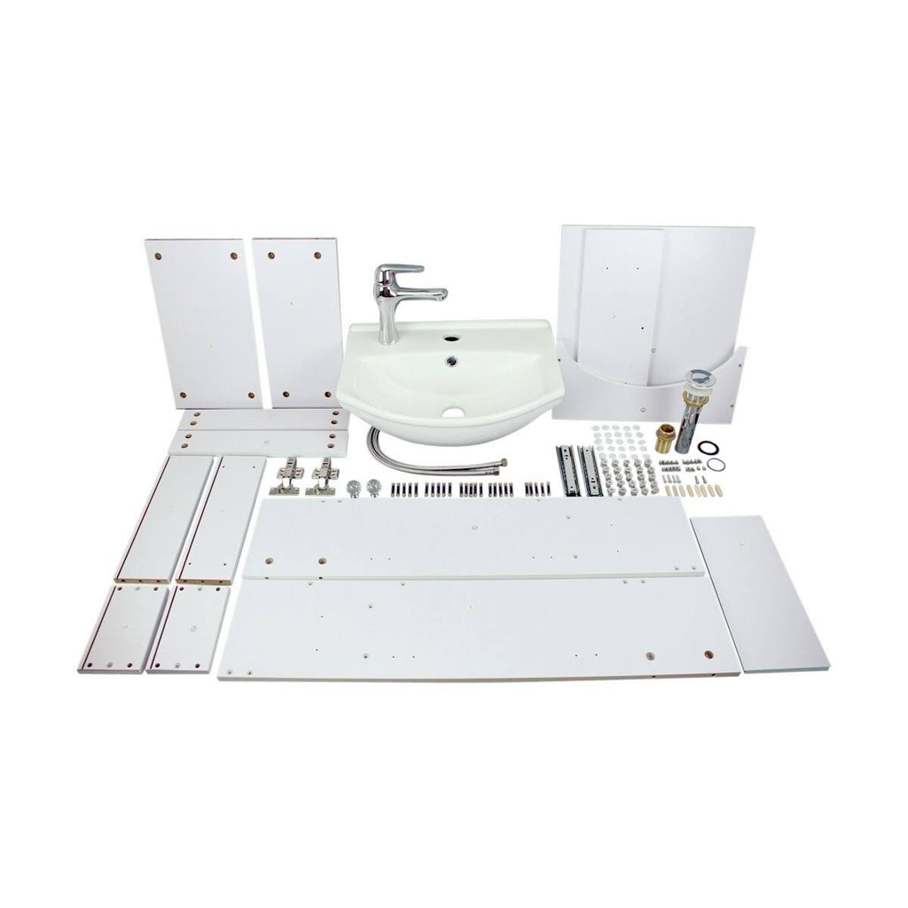 White Vanity Cabinet Bathroom Sink Y41729