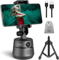 1080P Webcam with Microphone Tripod and Privacy Cover, 360° Rotation Phone Holder (Grey) X9169
