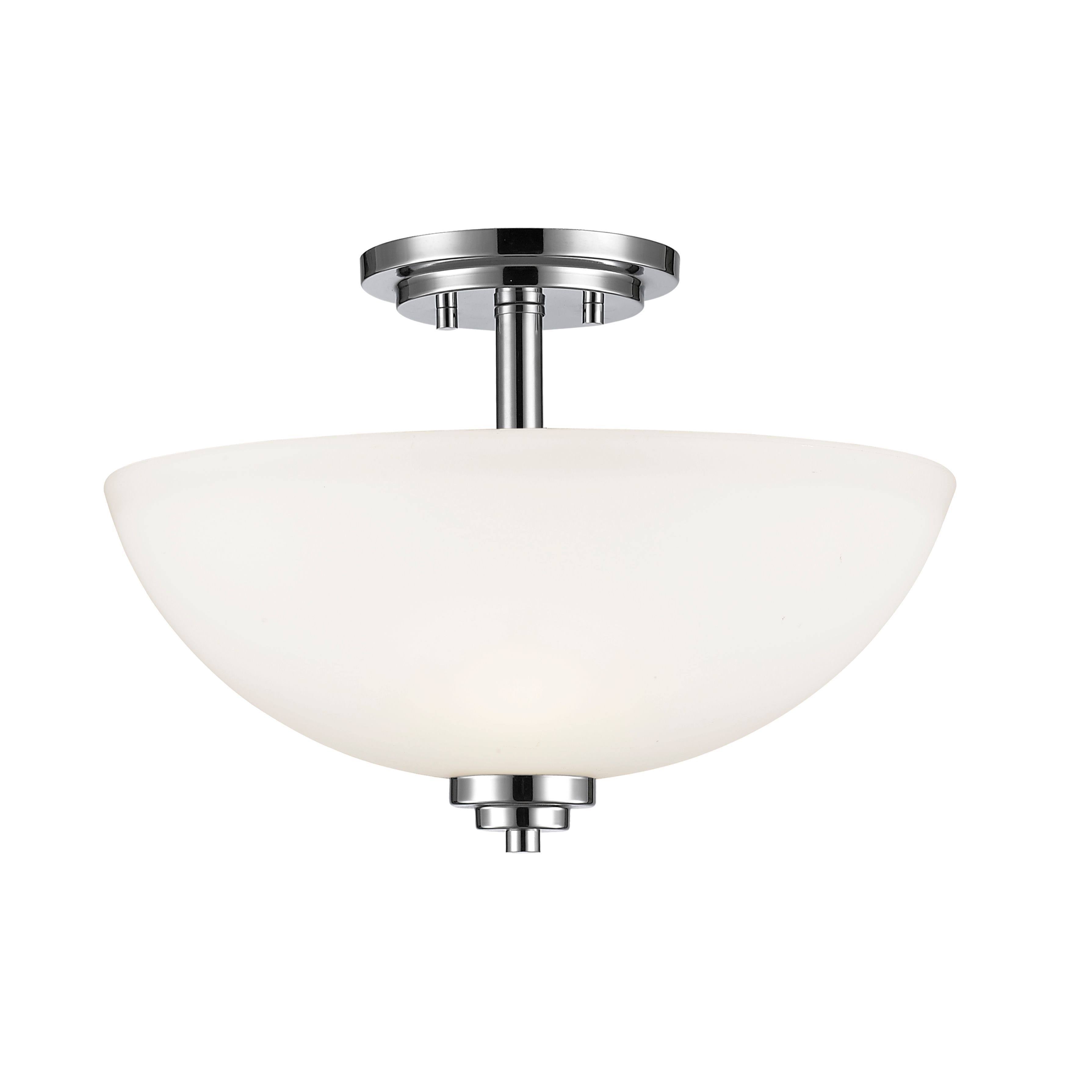 Chrome 3 Light Semi Flush Mount F582