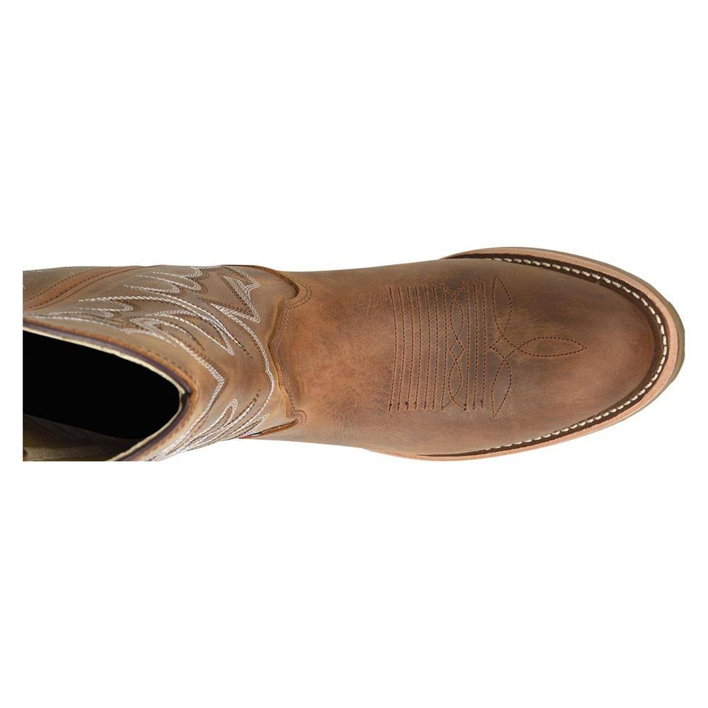 Men's Double H 12 inch Gel Ice Work Western, Size: 8, Brown H40640