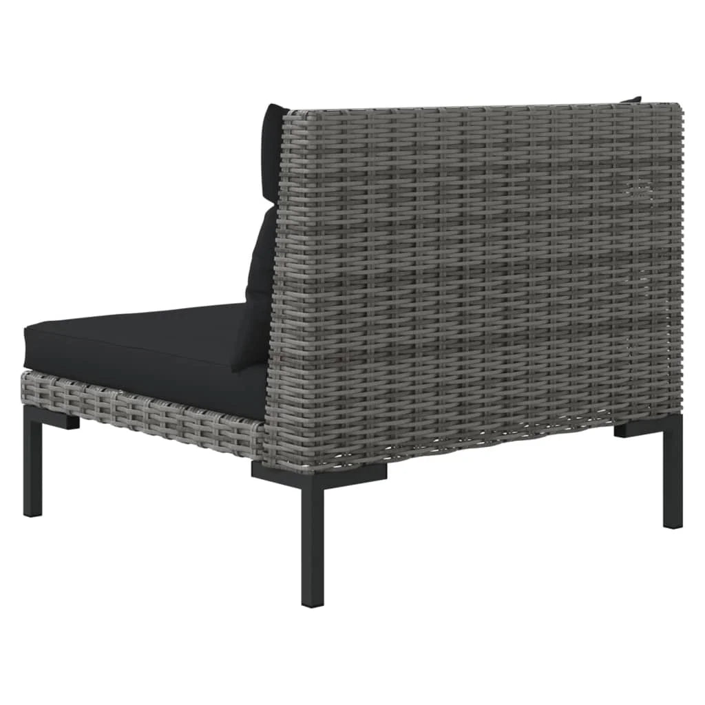 Half Round Poly Rattan Patio Sofas with Cushions X59772
