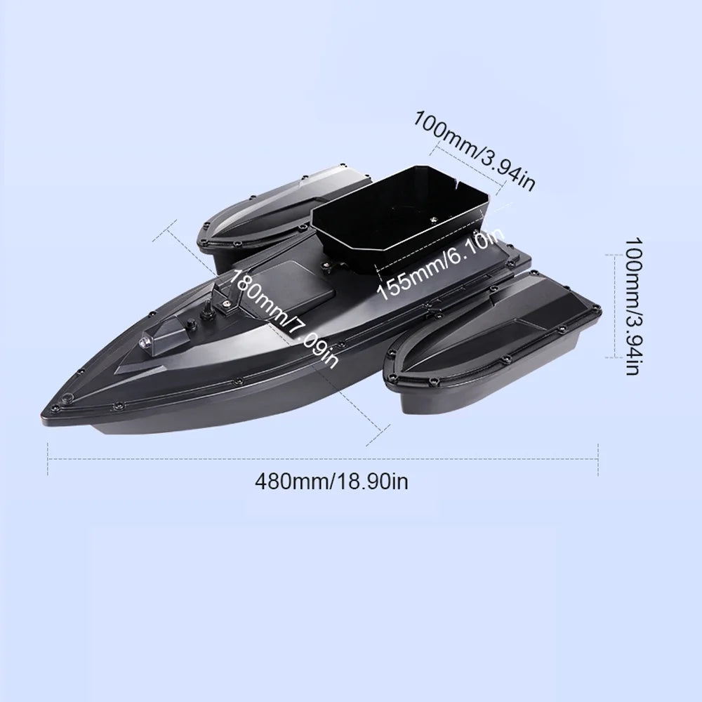 500m Remote Control Fishing Bait Boat with LED Light J60303