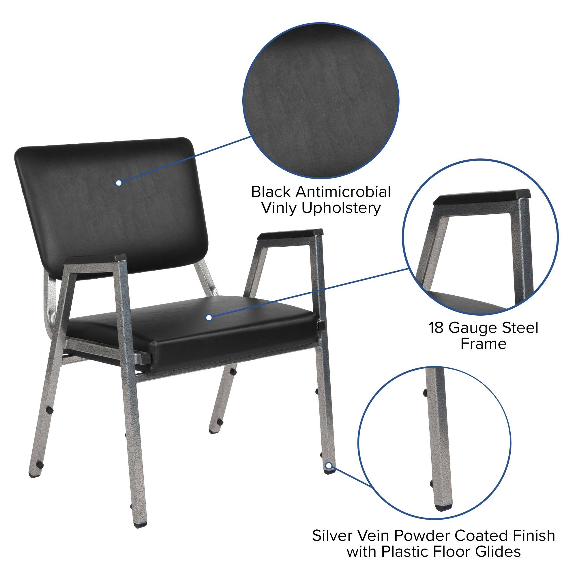 Black Vinyl Bariatric Arm Chair K69486