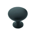 Flat Black Cabinet Hardware Knob 1-3/16 inch Diameter S9529
