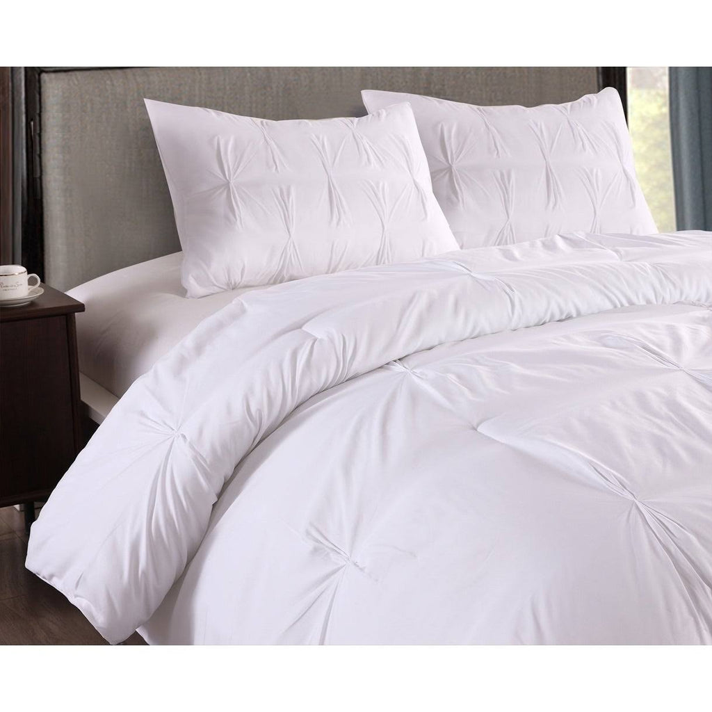 Purple Twin 2 Piece Pintuck Comforter Mini Set G9561