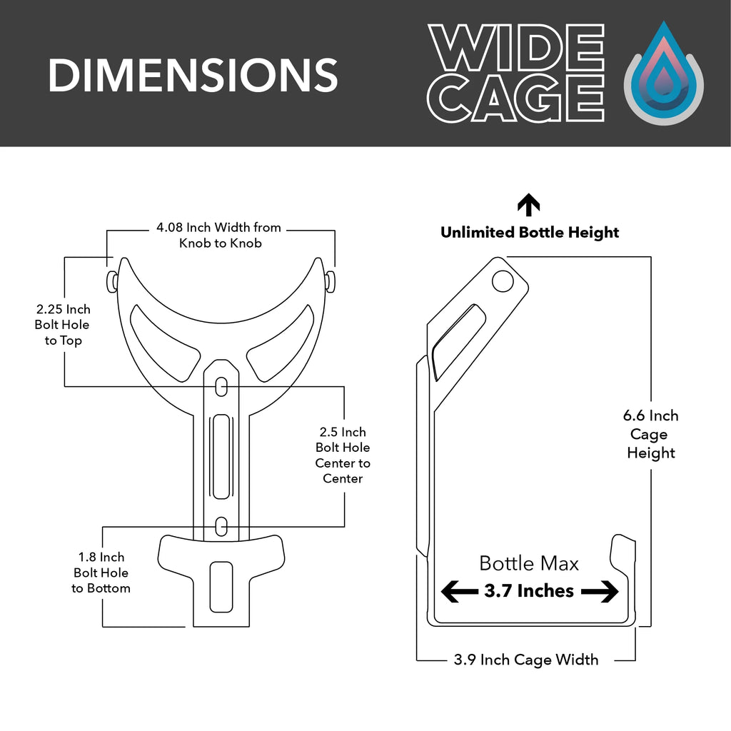 Silver Wide Bicycle Bottle Cage A4182