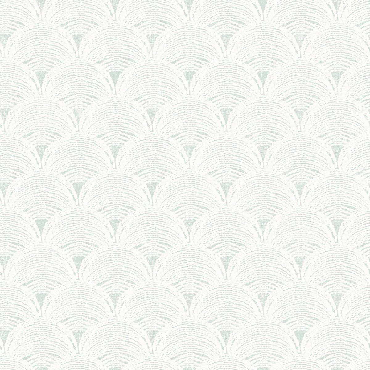 Teal Scalloped Wallpaper B91479