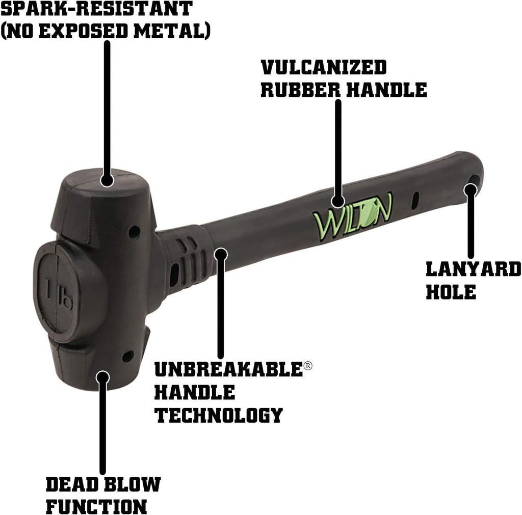 14" Dead Blow Hammer, 1-1/2 Lb, Pack of 2 S260099