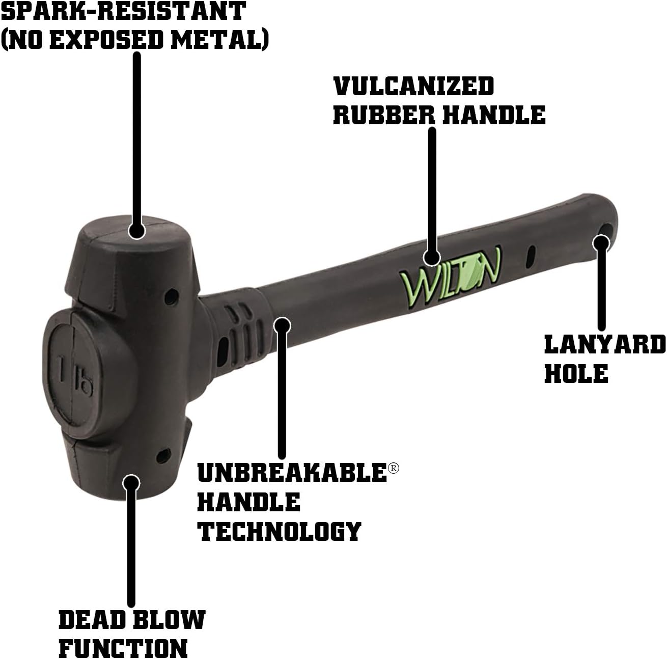 14" Dead Blow Hammer, 1-1/2 Lb, Pack of 2 S260099